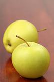 Green organic apples