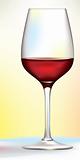 vector red wine glass