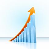 Business growth bar graph