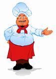 Fat chef cook