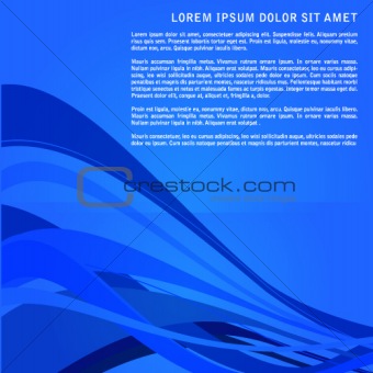 Blue wave design template