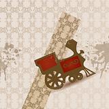 old train vector background