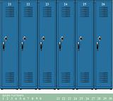 Empty school lockers