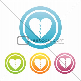 set of 4 hearts signs