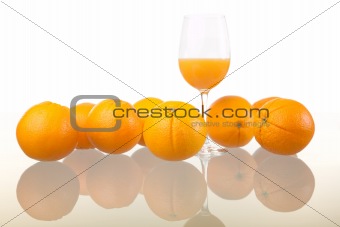 The orange and the juice