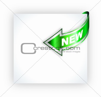 Colorful Reflective "NEW" arrow for labels 