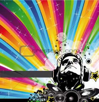 Abstract Colorful Background for Musical Event Flyer