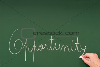 Opportunity written on a blackboard