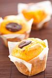  homemade muffin filled with chocolate