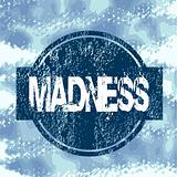 Blue stamp with madness