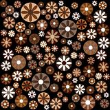 Brown flowers and circles