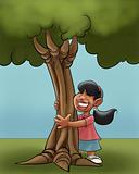 the girl and the tree