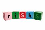 risks in toy play blocks with clipping path
