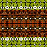 Ethnic African symbols background with green and brown