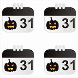 halloween calendar icons