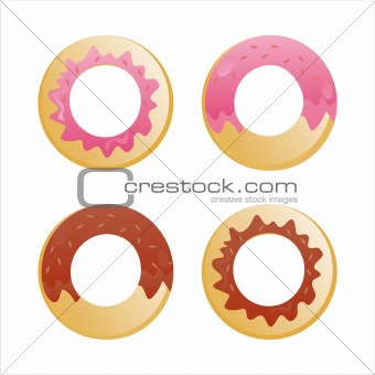 set of 4 donuts
