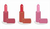 colorful lipsticks icons