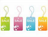 colorful butterfly sale tags