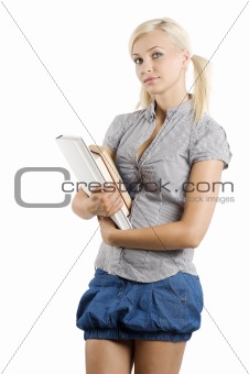 student with book