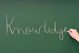 Knowledge written on a blackboard
