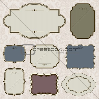 Vector Rounded Frame Set and Pattern