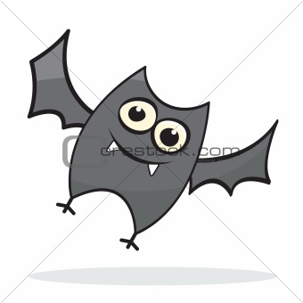 Cute little cartoon bat