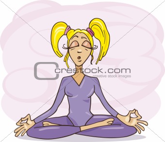 Meditating girl