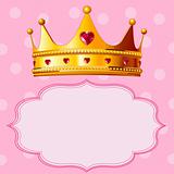 Princess Crown on pink background