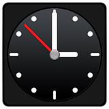 Alarm Clock Icon - black color