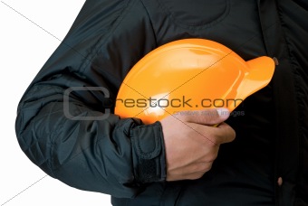 Orange helmet