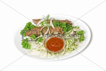 minced mutton chop with sauce 