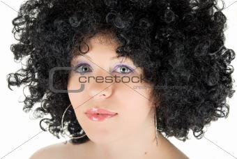young frizzy woman