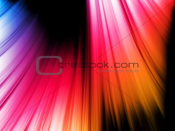 Abstract Colorful Waves on Black Background