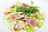  salad dish with sausage