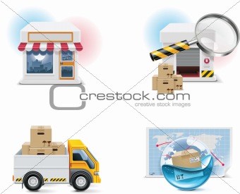 Vector shopping icon set and elements. Part 1
