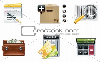 Vector shopping icon set and elements. Part 4