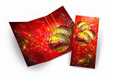 3D christmas postcards on a white background