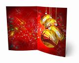 3D christmas postcards on a white background