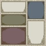 Vector Ornate Frame and Borders Set and Pattern