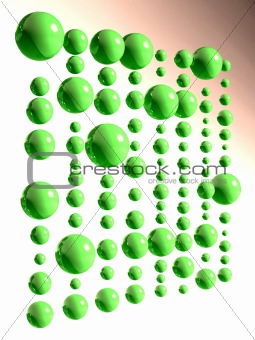 Green glass balls