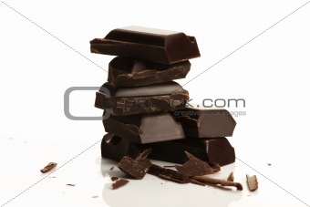 stack of plain chocolate