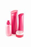 pink cosmetic containers