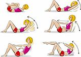 woman doing abdominal exercises