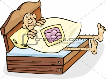 Man in too short bed