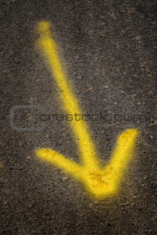 Pavement Yellow Arrow