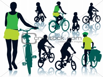Cycling people