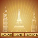 monuments of london new york and paris