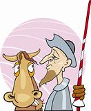 Don Quixote and his horse