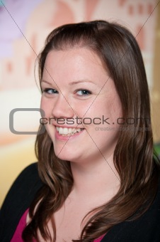 Portrait of pretty young business-woman
