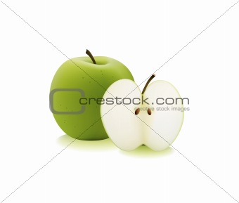 Sliced apples.